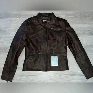James and Co. faux leather jacket NWT